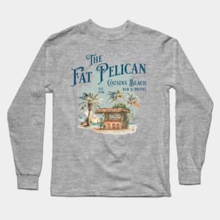 Cousins Beach The Fat Pelican North Carolina Summer Long Sleeve T-Shirt